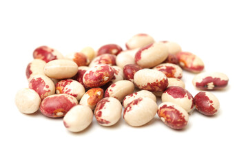 Dry beans on white background