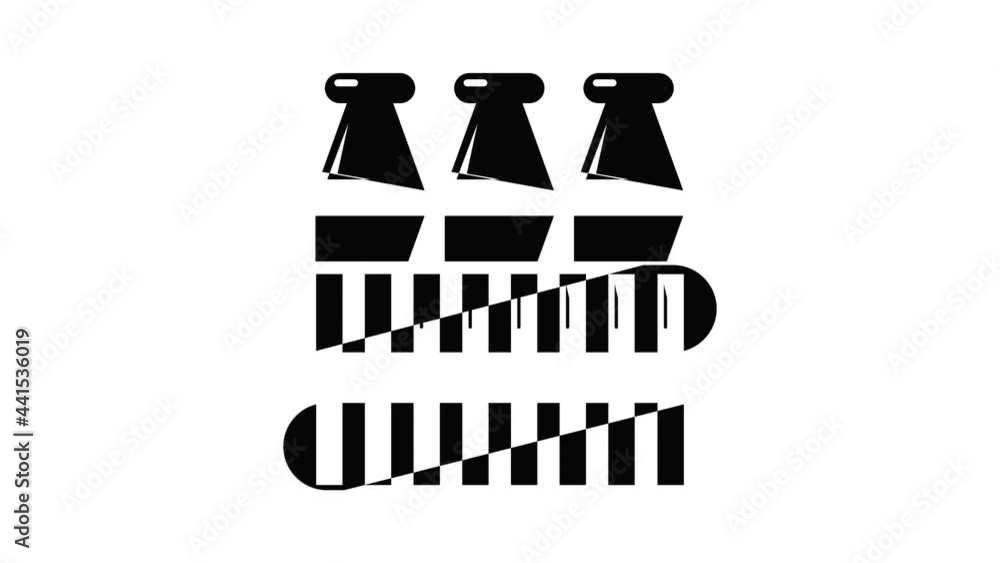 Poster bottles milk icon animation simple best object on white