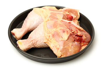 Chicken legs on white background