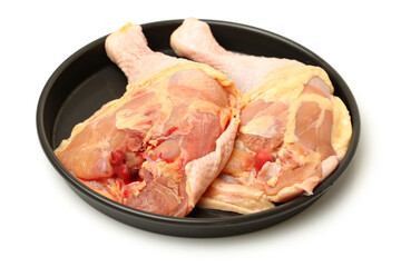 Chicken legs on white background