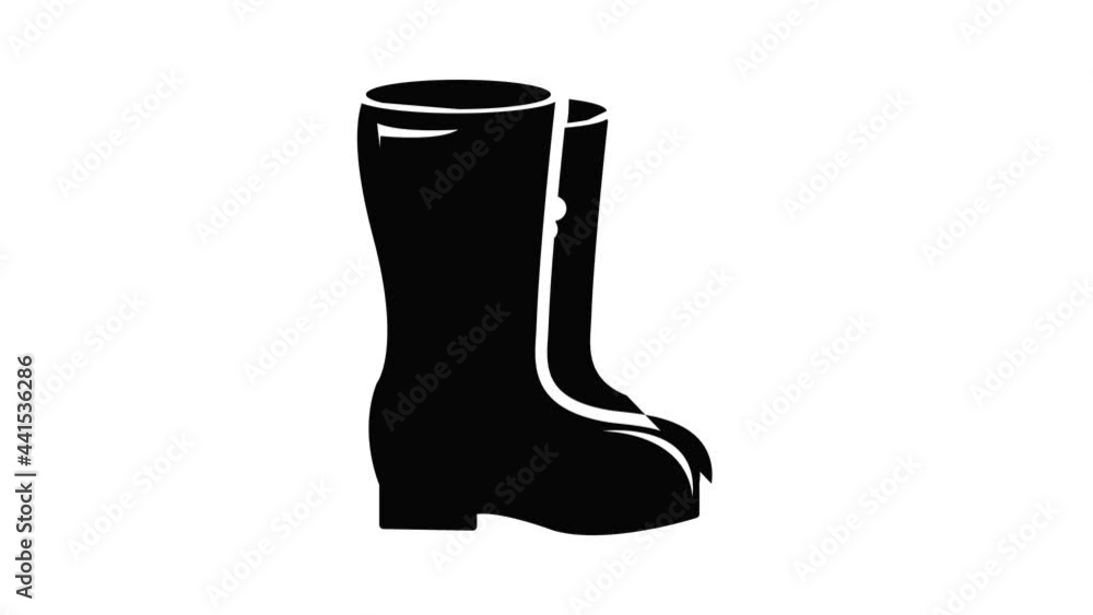 Aufkleber boots icon animation simple best object on white