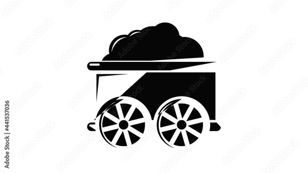 Aufkleber train wagon icon animation simple best object on white