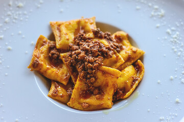 Tortelli with ragu alla bolognese