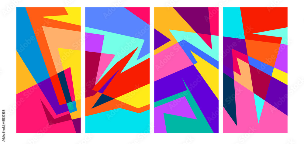 Poster Vector colorful geometric liquid abstract background pattern for social media template
