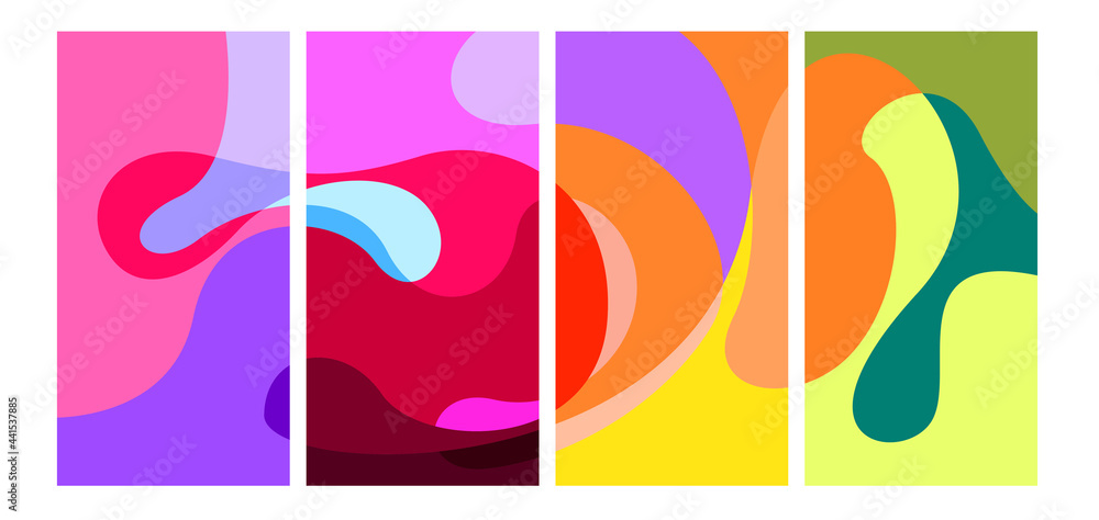 Poster vector colorful geometric liquid abstract background pattern for social media template