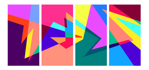 Vector colorful geometric liquid abstract background pattern for social media template
