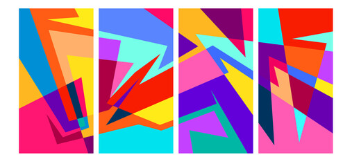 Vector colorful geometric liquid abstract background pattern for social media template
