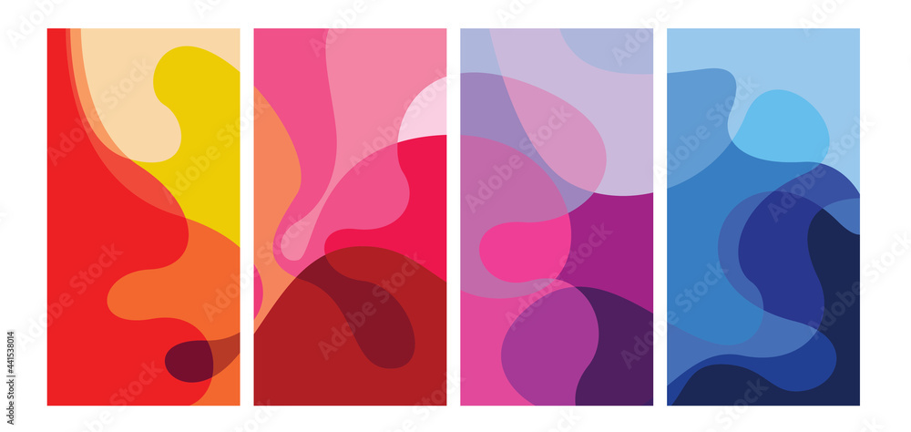 Aufkleber vector colorful geometric liquid abstract background pattern for social media template