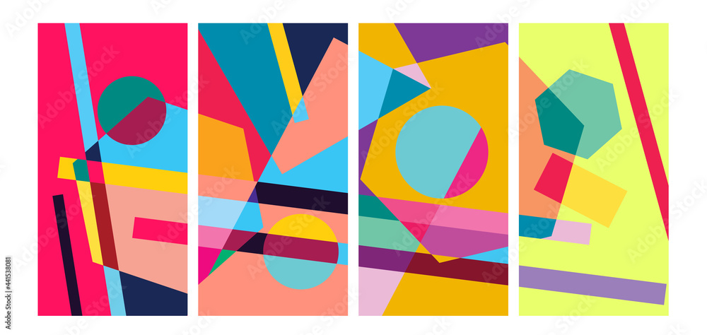 Poster vector colorful geometric liquid abstract background pattern for social media template