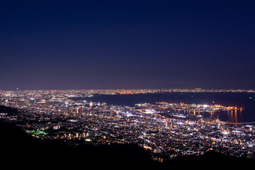 六甲山からの秋の夜