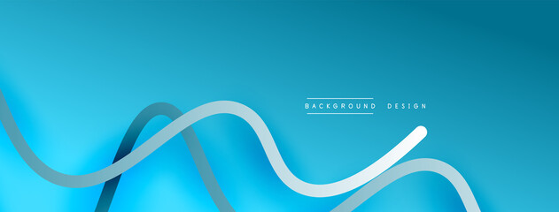 Abstract gradient background with wave line with shadow effect. Geometric composition. 3D shadow effects and fluid gradients