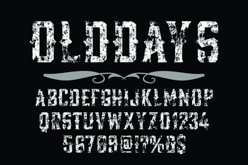 classic lettering, alphabet font, red and brown style background