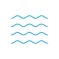 Waves of water. Sea, ocean or river concept. Vector illustration