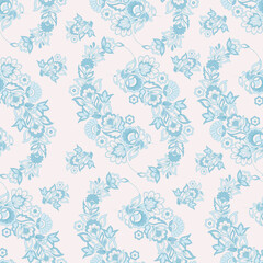 Fototapeta na wymiar Floral background. Seamless vector pattern