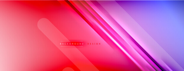 Abstract background - lines composition created with lights and shadows. Technology or business digital template. Trendy simple fluid color gradient abstract background with dynamic