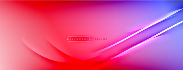 Abstract background - lines composition created with lights and shadows. Technology or business digital template. Trendy simple fluid color gradient abstract background with dynamic