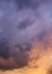 Dreamy Sky with Puffy Clouds 