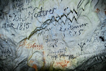 Old signatures found in underground cave