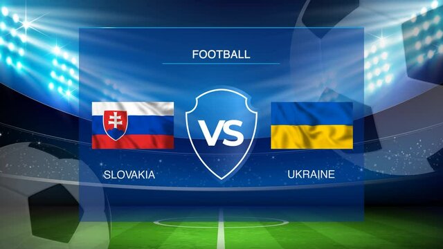 Soccer screensaver for soccer game Slovakia, Ukraine