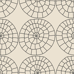 Obraz premium Trendy minimalist seamless pattern with abstract creative hand drawn composition