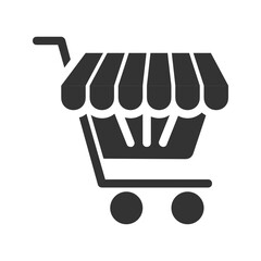 Cart , Online Shopping solid icon.