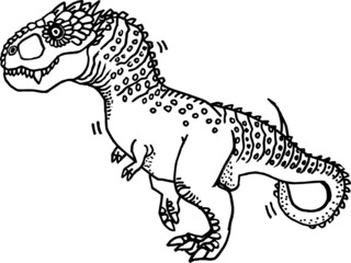 hand drawn vector illustration of a dinosaur