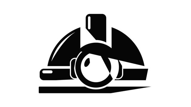 Mining helmet icon animation simple best object on white