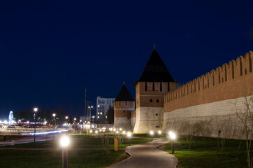 Obraz premium Night view of Tula Russia
