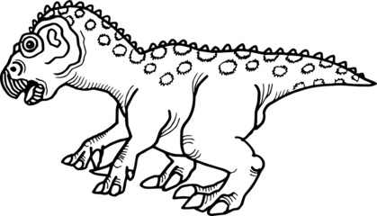 hand drawn vector illustration of a dinosaur