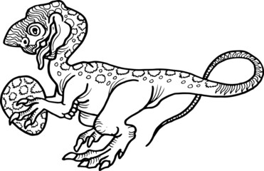 hand drawn vector illustration of a dinosaur