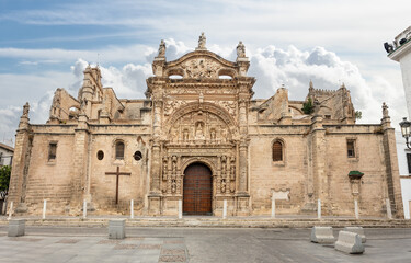 Fototapeta na wymiar Basilica of Our Lady of Miracles in the town of El Puerto de Santa Maria, in Cadiz, Andalucia, Spain