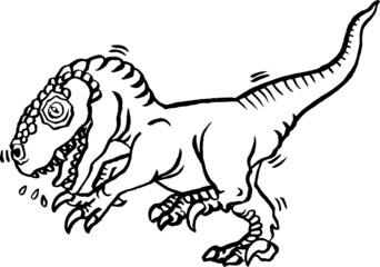 Obraz premium hand drawn vector illustration of a dinosaur