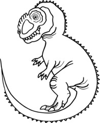 hand drawn vector illustration of a dinosaur