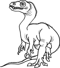 hand drawn vector illustration of a dinosaur