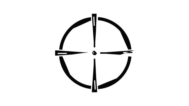 Paintball gun sight icon animation simple best object on white
