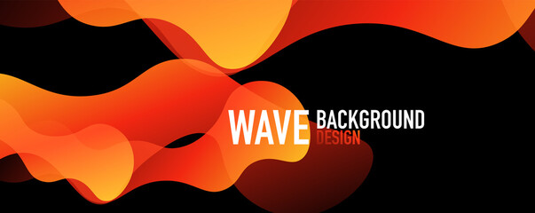 Abstract background - shiny fluid gradients and overlapping waves. Vector Illustration For Wallpaper, Banner, Background, Landing Page