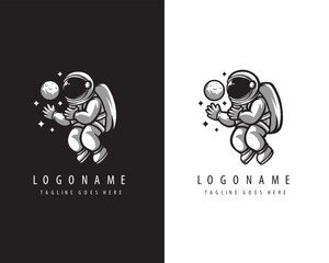 Astronaut Character Logo Design © san