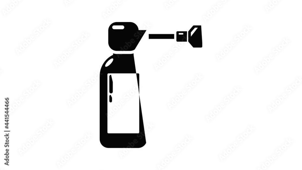 Poster inhaler icon animation simple best object on white