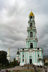 Classical architecture of Sergiev Posad, a city in Russia. 