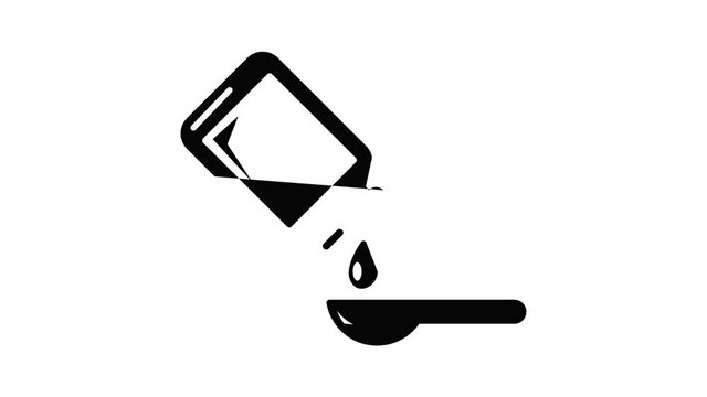 Medical syrup icon animation simple best object on white