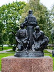 Obraz premium Classical architecture of Sergiev Posad, a city in Russia. 