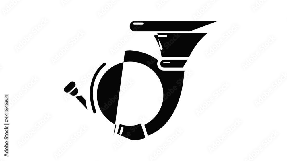 Poster cornet icon animation simple best object on white