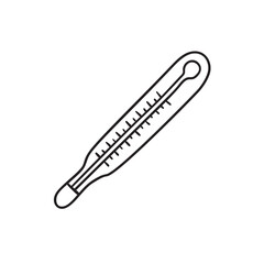 Vector icon of mercury thermometer
