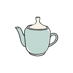 Vector hand drawn teapot icon.