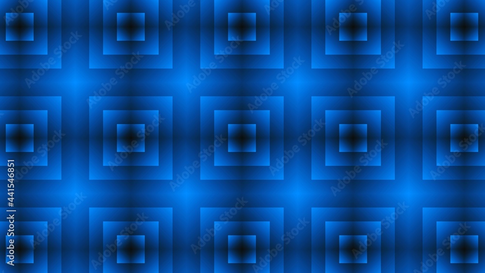 Poster abstract layered pattern background - mosaic structure in blue - 3d illustration
