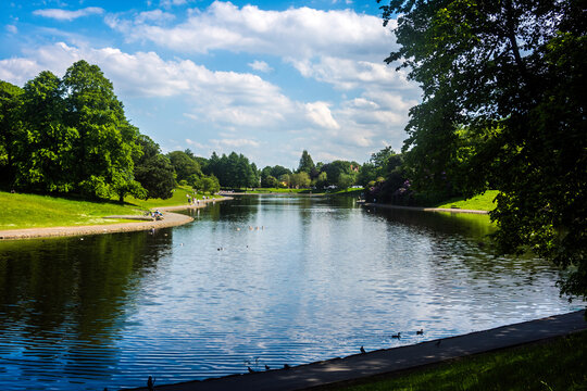 Sefton Park Lake, Liverpool, UK.