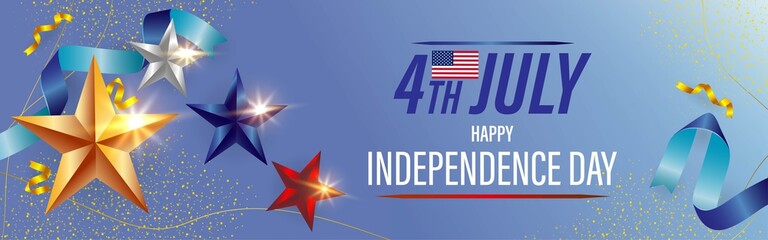 vector illustration for us independence day-4th July