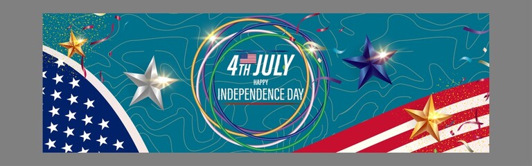 vector illustration for us independence day-4th July