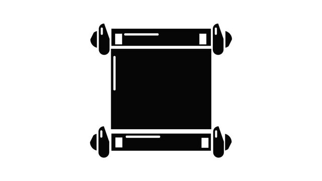 Old scroll parchment icon animation simple best object on white