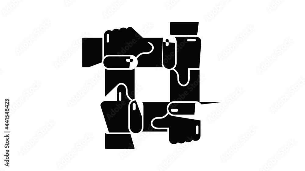 Poster like icon animation simple best object on white